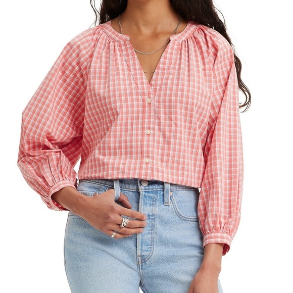 Levi's
Women's Lainey Printed Cotton
Button-Front Top Size S - Picture 1 of 11